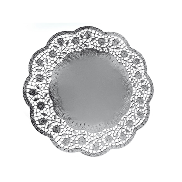 Tortenspitzen Tortenunterlagen silber Ø 32 cm (100 Stk.)